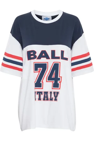 Ball Top, Dame, Flerfarvet, M, Bomuld, Sporty Oversize T-shirt med Striber