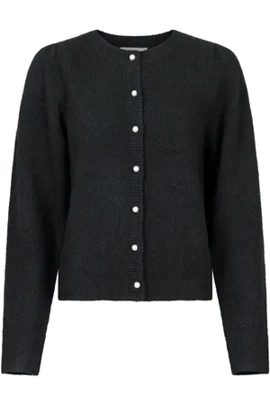 Neo Noir Strik, Dame, Sort, XL, Uld, Sort Cardigan Nuna 162242