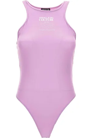 VERSACE Top, Dame, Lilla, XS, Uld, Stilfuld Top til Modeelskere