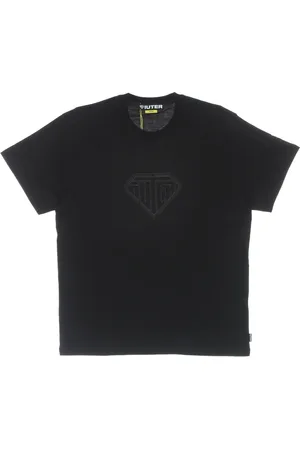 IUTER Top, Herre, Sort, XL, Bomuld, Sort Logo Tee Kortærmet T-shirt
