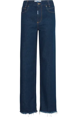Ball Jeans, Dame, Blå, W26 L34, Uld, Rinse Wash Straight-Leg Jeans