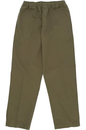 Obey Bukser, Herre, Grøn, L, Bomuld, Grøn Twill Lange Bukser Elastisk Snøre