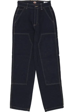 Dickies Jeans, Dame, Blå, W29, Denim, Dobbelt Knæ Denim Bukser Høj Talje