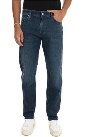 HUGO BOSS Jeans, Herre, Blå, W38, Denim, Stone Washed Denim Jeans