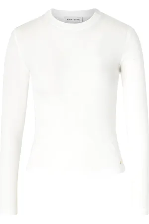 ANINE BING Top, Dame, Hvid, S, Langærmet T-shirt i Elfenben