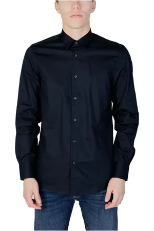 Antony Morato Skjorte, Herre, Blå, 2XL, Bomuld, Blå Klassisk Skjorte Mænd Efterår/Vinter