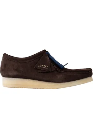 Clarks Sko, Herre, Brun, 40 1/2 EU, Klassiske Wallabee Moccasins i Brun Ruskind