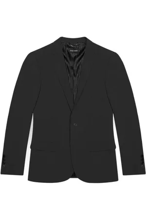 Antony Morato Jakkesæt, Herre, Sort, 3XL, Polyester, Sort Button-Front Lapel Blazer