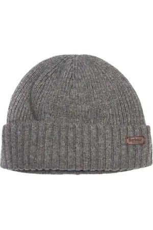 Barbour Tilbehør, unisex, Grå, ONE SIZE, Uld, Ensfarvet uld og fleece hat