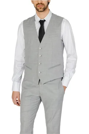 Antony Morato Jakkesæt, Herre, Grå, XS, Polyester, Grå Ærmeløs Gilet Forår/Sommer Ensfarvet