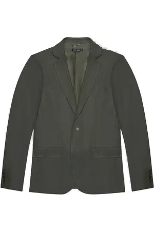 Antony Morato Jakkesæt, Herre, Grøn, 2XL, Uld, Grøn Linen-Blend Blazer Knap-Front