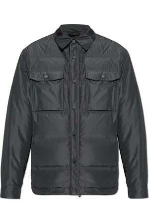 BRIONI Jakke, Herre, Grå, XL, Polyester, Jakke med ternmønster