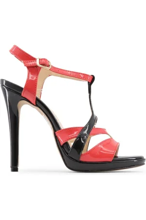 Made in italia Sko, Dame, Flerfarvet, 40 EU, Læder, Justerbare spænder sandaler med 10 cm hæl