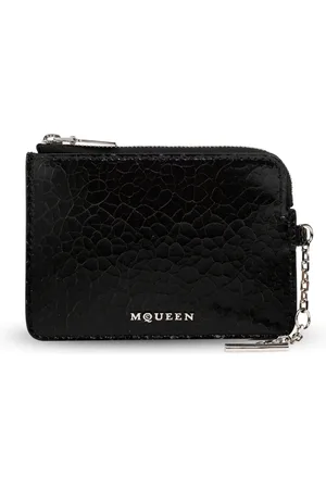 Alexander McQueen Tilbehør, Herre, Sort, ONE SIZE, Læder, Læderpung