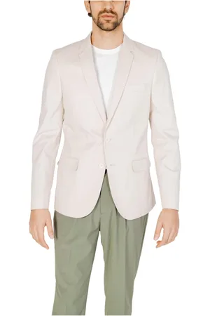 Antony Morato Jakke, Herre, , S, Bomuld, Hvid Blazer Lange Ærmer Revers Krave