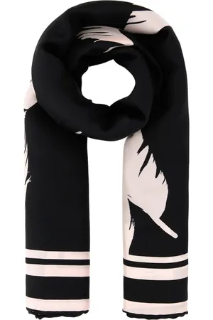Alexander McQueen Tilbehør, Dame, Flerfarvet, ONE SIZE, Læder, Fjer Tørklæder og Sjal