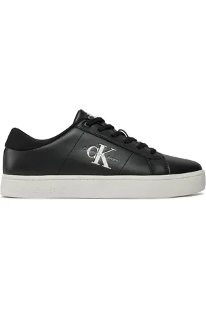 Calvin Klein Sko, Herre, Sort, 44 EU, Uld, Stilfulde lædersneakers med gummisål