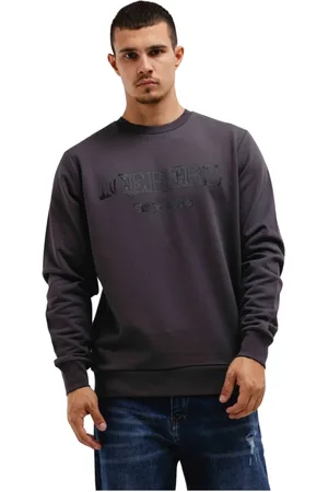 Iceberg Sweathshirts & Hoodies, Herre, Grå, M, Bomuld, Logo Sweater Mørkegrå Mænd