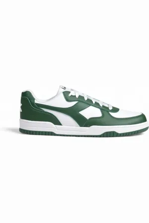 Diadora Sko, Herre, Grøn, 40 EU, Læder, Grønne sporty sneakers med gummisål