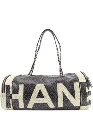 CHANEL Pre-owned, Dame, Sort, ONE SIZE, Tyl, Pre-owned Laeder rejsetasker