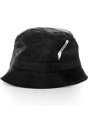 Jacquemus Tilbehør, Herre, Sort, 58 CM, Nylon, Nylon Bucket Hat med Logo Bånd