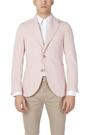 MULISH Jakke, Herre, Lyserød, S, Uld, Blazer Knaplukning Revers