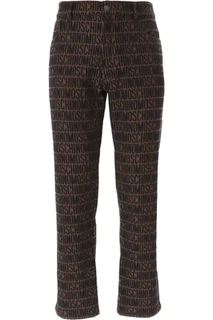 Moschino Bukser, Herre, Brun, XL, Bomuld, Jacquard Logo Bomuld Bukser Brun