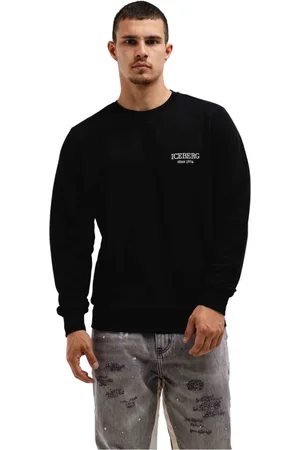 Iceberg Sweathshirts & Hoodies, Herre, Sort, S, Bomuld, Heritage Logo Sweater Sort Mænd