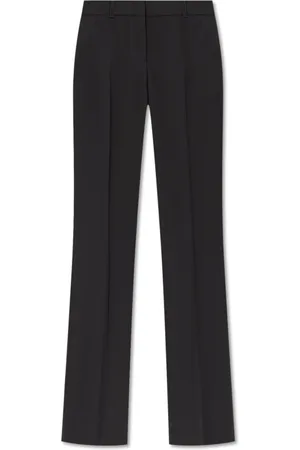 Alexander McQueen Bukser, Dame, Sort, XS, Uld, Krøllede bukser