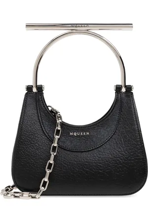 Alexander McQueen Taske, Dame, Sort, ONE SIZE, Uld, Skuldertaske med logo