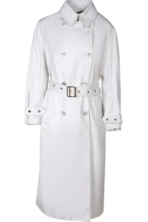 MOORER Frakke, Dame, Grå, XS, Bomuld, Elegant Grå Trenchcoat