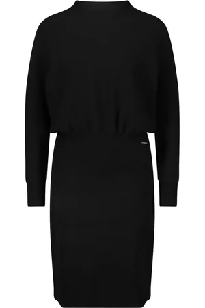 Betty & Co Kjole, Dame, Sort, M, Uld, Batwing Sleeve Strik Kjole