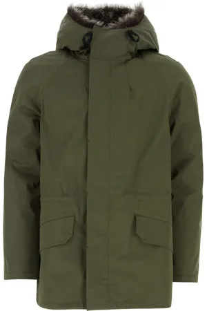 YVES SALOMON Jakke, Herre, Grøn, M, Uld, Elegant Vinterfrakke