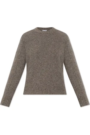 Bottega Veneta Strik, Dame, Grå, S, Uld, Crewneck Sweater