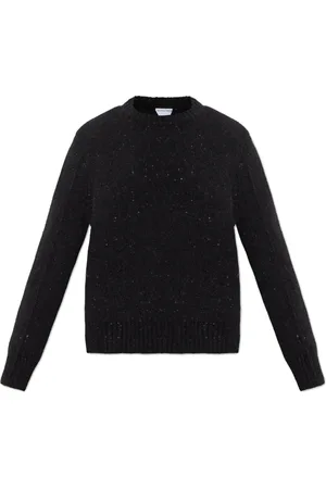 Bottega Veneta Strik, Dame, Grå, XS, Uld, Sweater med rund halsudskæring