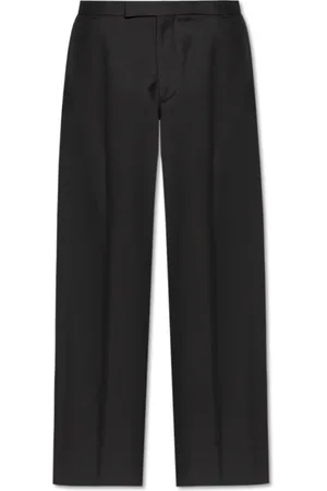 Alexander McQueen Bukser, Herre, Sort, XL, Uld, Bukser med folder