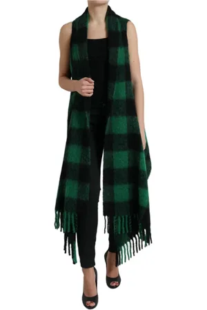 Dolce & Gabbana Jakke, Dame, Flerfarvet, XS, Nylon, Buffalo Check Poncho Jakke