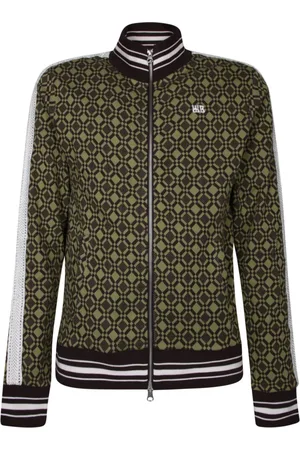 WALES BONNER Sweathshirts & Hoodies, Herre, Grøn, M, Bomuld, Grøn Jacquard Blazer