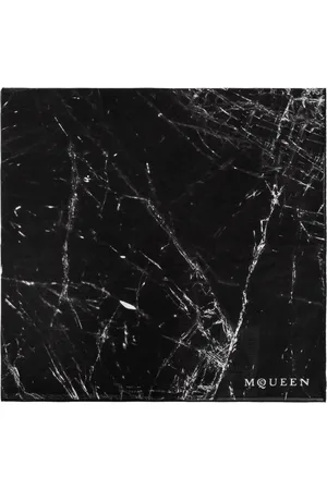 Alexander McQueen Tilbehør, Herre, Sort, ONE SIZE, Bomuld, Bomuldssjal