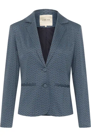 Cream Jakke, Dame, Blå, XS, Uld, Captain Geo Dot Blazer Jakke