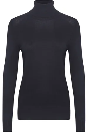 Saint Tropez Strik, Dame, Blå, M, Night Sky Rollneck Pullover Sweater