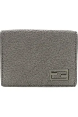 Fendi Pre-owned, Herre, Grå, ONE SIZE, Tyl, Pre-owned Laeder punge