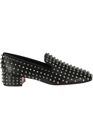 Christian Louboutin Sko, Dame, Sort, 39 EU, Flade Spikeasy Pumps