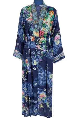 JOHNNY WAS Kjole, Dame, Flerfarvet, M, Farverig Kimono Kjole Vendbar Stil