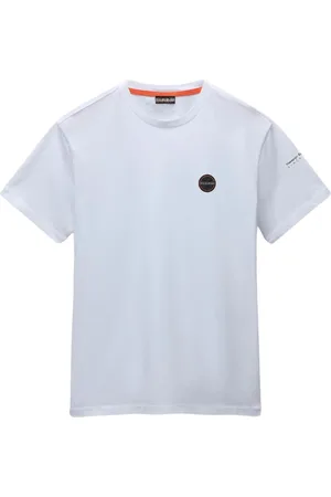 Napapijri Top, Herre, Hvid, XS, Bomuld, Kortærmet T-shirt med klassisk rund hals