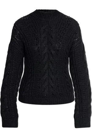 Moncler Strik, Dame, Sort, XS, Uld, Sweater Dolcevita