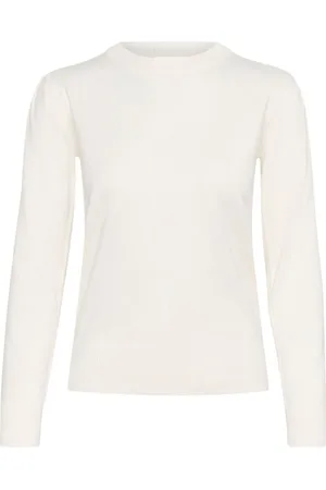 Saint Tropez Strik, Dame, Hvid, M, Uld, MilaSZ Pullover Ice