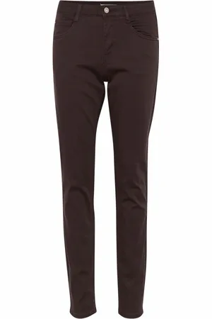 Cream Bukser, Dame, Brun, W30 L32, Uld, Twill Pant - Coco Fit Chocolate Plum