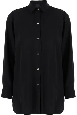Plaîn Units Bluser & Skjorter, Dame, Sort, XS, Polyester, Sort Langærmet Skjorte