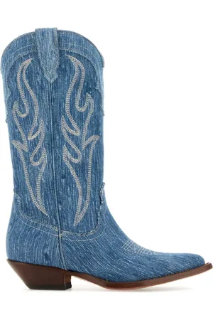 SONORA Sko, Dame, Blå, 38 EU, Denim, Denim Santa Fe Cowboy Støvler